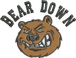 detailed bear machine embroidery pattern - Bear Down Grizzly! for decorative pillow covers