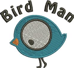 bird beginner-friendly machine embroidery - Bird Man for decorative pillow covers