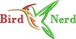 Bird Nerd - 4x4 bird quick stitch machine embroidery design perfect for Gym Bags