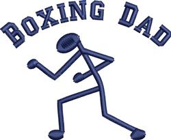 Boxing Dad - 4x4 dad beginner-friendly machine embroidery design for Gym Bags