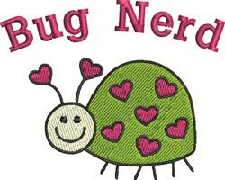 heart detailed machine digital embroidery - Bug Nerd perfect for cute baby onesies