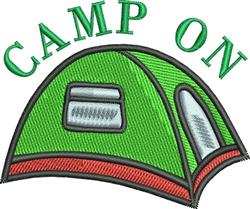 Cap On Tent - 4x4 tent detailed machine embroidery design for Camping T-Shirts
