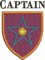 beginner-friendly star machine embroidery pattern - Captain perfect for Backpacks
