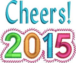 2015 beginner-friendly machine embroidery - Cheers 2015 perfect for reusable tote bags