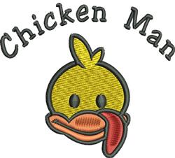 bird beginner-friendly machine embroidery - Chicken Man for decorative pillow covers