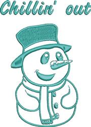 beginner-friendly winter snowman machine embroidery pattern - Chillin Out for patchwork quilt blocks