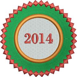 Circle 2014 - 4x4 2014 detailed machine embroidery design for Birthday Banners