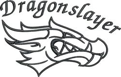 monster beginner-friendly machine embroidery - Dragonslayer for reusable tote bags