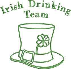 leaf beginner-friendly machine embroidery - Drinking Team perfect for T-Shirts
