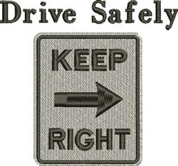 Drive Safely - 4x4 safely detailed machine embroidery design for kitchen tea towels