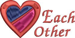 heart beginner-friendly machine embroidery - Each Other perfect for cute baby onesies