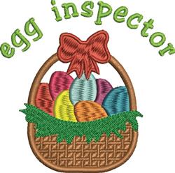 detailed easter inspector machine embroidery pattern - Egg Inspector for kitchen tea towels