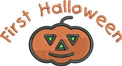 pumpkin beginner-friendly machine embroidery - First Halloween for kitchen aprons