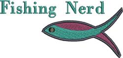 Fishing Nerd - 5x7 nerd beginner-friendly embroidery design for reusable tote bags