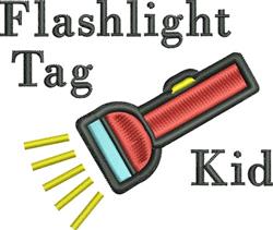 Flashlight Tag Kid - 4x4 kid beginner-friendly embroidery design for Sports Gear