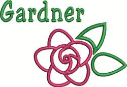 Gardner - 4x4 leaf beginner-friendly machine embroidery design for Garden Aprons