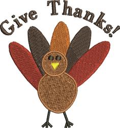 bird detailed machine digital embroidery - Give Thanks perfect for Table Linens