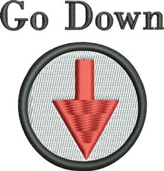 beginner-friendly down machine embroidery pattern - Go Down for kitchen tea towels