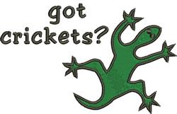 crickets? detailed machine digital embroidery - Got Crickets? perfect for Backpacks