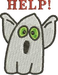 HelpGhost - 4x4 ghost beginner-friendly embroidery design for decorative pillow covers