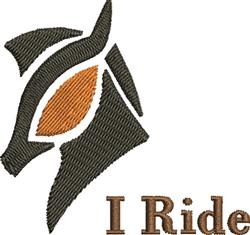 beginner-friendly ride machine embroidery pattern - I Ride perfect for Horse Blankets