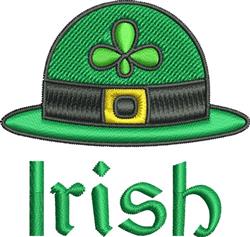 beginner-friendly shamrock machine embroidery pattern - Irish Hat for kitchen aprons