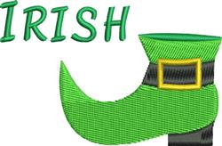 beginner-friendly boot machine embroidery pattern - Irish Pats Boot for kitchen tea towels