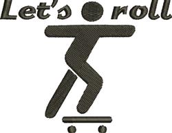 roll beginner-friendly machine digital embroidery - Lets Roll perfect for Skate Gear