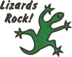 detailed rock machine digital embroidery pattern - Lizards Rock perfect for Jackets