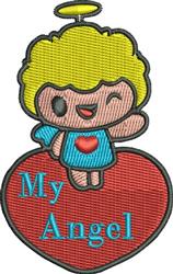 My Angel - 4x4 angel detailed machine embroidery design perfect for Garden Aprons