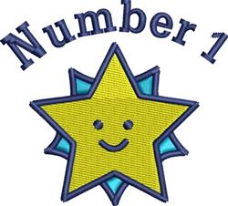 beginner-friendly star machine embroidery pattern - Number 1 for Party Decorations
