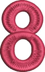 eight quick stitch machine embroidery - Number Eight perfect for Birthday Banners