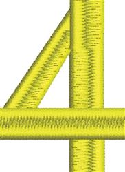 quick stitch four machine embroidery pattern - Number Four for Event Decorations