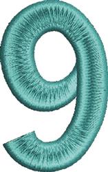 nine quick stitch machine embroidery - Number Nine perfect for Party Invitations