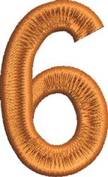 six quick stitch machine digital embroidery - Number Six perfect for Party Decor