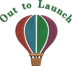 Out To Launch - 4x4 launch beginner-friendly embroidery design for decorative pillow covers