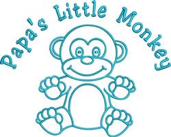 monkey beginner-friendly machine embroidery - Papas Monkey for Kids Backpacks