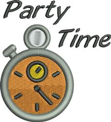 Party Time - 4x4 time beginner-friendly embroidery design for Party Decorations