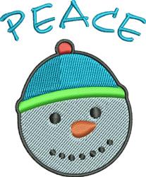 snowman beginner-friendly machine embroidery - Peace for decorative pillow covers