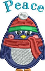 penguin beginner-friendly machine embroidery - Peace Penguin perfect for T-shirts