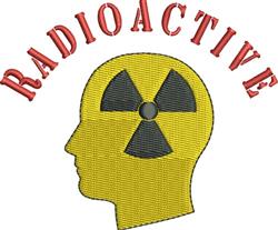 beginner-friendly man machine embroidery pattern - Radioactive Man for Workplace Labels