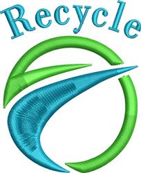 beginner-friendly logo machine embroidery pattern - Recycle Logo for Cushion Covers