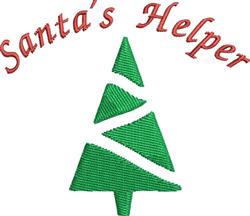 beginner-friendly christmas tree machine embroidery pattern - Santas Helper for decorative pillow covers