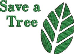 Save A Tree - 4x4 tree beginner-friendly embroidery design for reusable tote bags