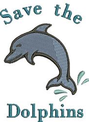 heart beginner-friendly machine embroidery - Save Dolphins for decorative pillow covers