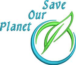 Save Our Planet - 4x4 leaf beginner-friendly embroidery design for reusable tote bags