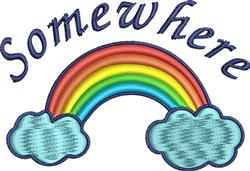 Somewhere Rainbow - 4x4 rainbow beginner-friendly embroidery design for Home Decor