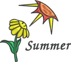 sunflower beginner-friendly machine embroidery - Summer Flower for patchwork quilt blocks