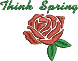 beginner-friendly spring rose machine embroidery pattern - Think Spring for patchwork quilt blocks