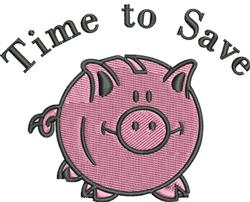 Time to Save - 4x4 save detailed machine embroidery design for Kids Clothing